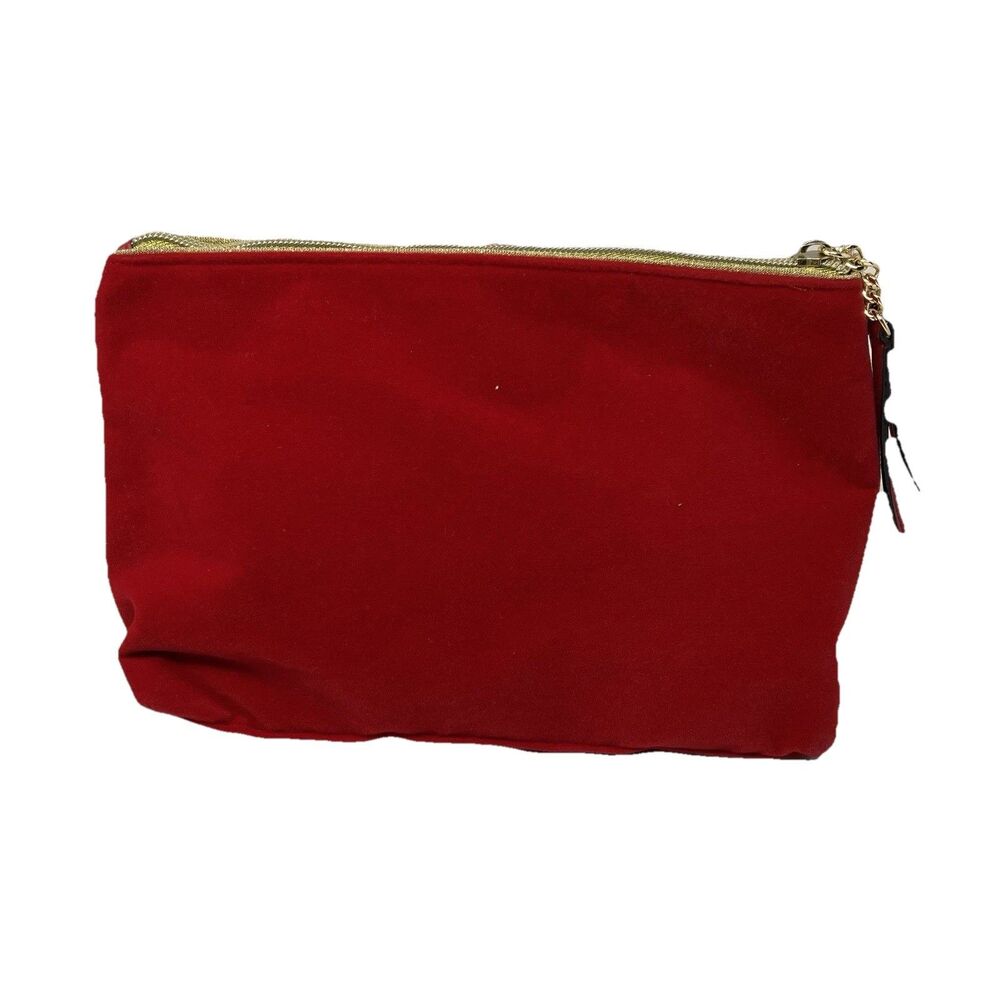 Victoria's Secret Red Velvet Glam Makeup Bag Wristlet Cosmetic‎ Case - Picture 10 of 10